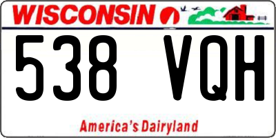 WI license plate 538VQH