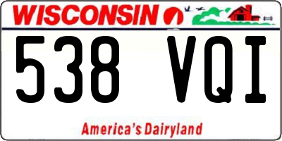 WI license plate 538VQI