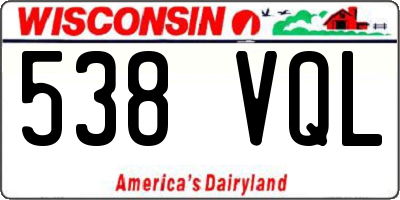 WI license plate 538VQL