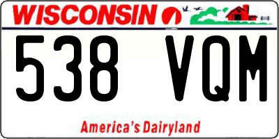 WI license plate 538VQM