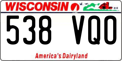 WI license plate 538VQO