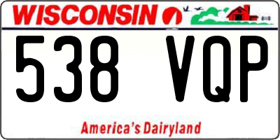 WI license plate 538VQP
