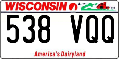 WI license plate 538VQQ