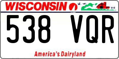 WI license plate 538VQR