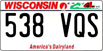 WI license plate 538VQS