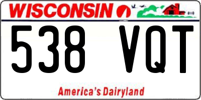 WI license plate 538VQT