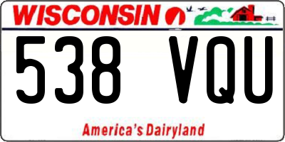 WI license plate 538VQU