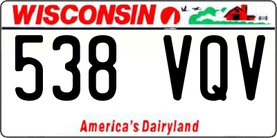 WI license plate 538VQV