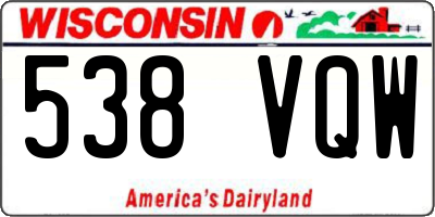 WI license plate 538VQW