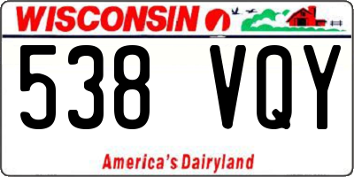 WI license plate 538VQY