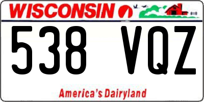 WI license plate 538VQZ