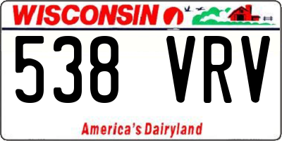 WI license plate 538VRV