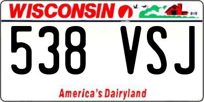 WI license plate 538VSJ