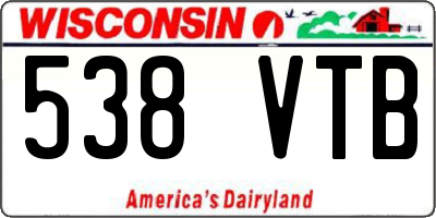 WI license plate 538VTB