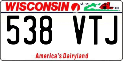 WI license plate 538VTJ