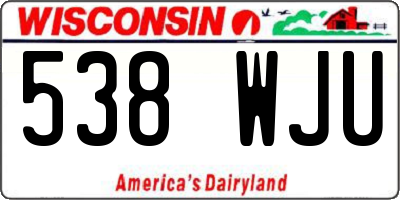 WI license plate 538WJU