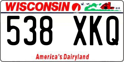 WI license plate 538XKQ