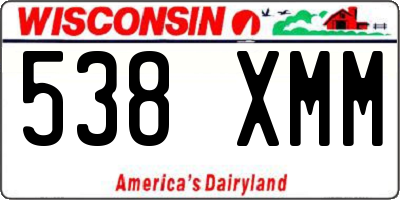 WI license plate 538XMM