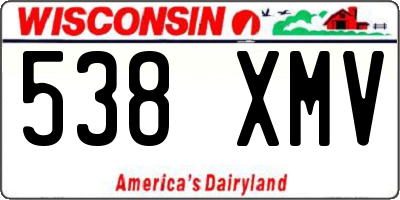 WI license plate 538XMV