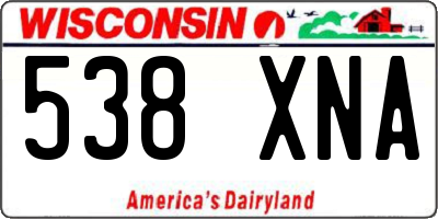 WI license plate 538XNA