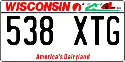 WI license plate 538XTG