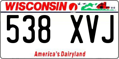 WI license plate 538XVJ