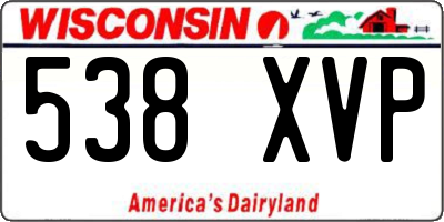 WI license plate 538XVP