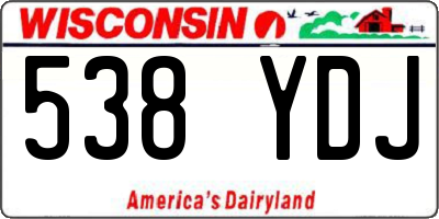 WI license plate 538YDJ