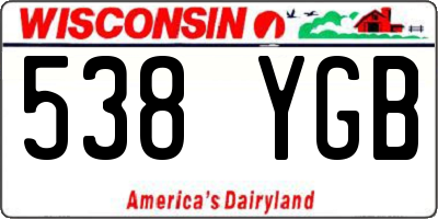 WI license plate 538YGB