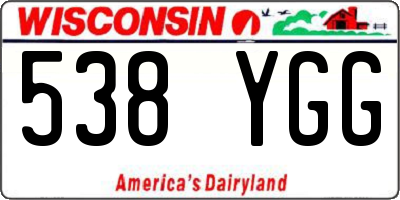 WI license plate 538YGG