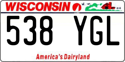 WI license plate 538YGL