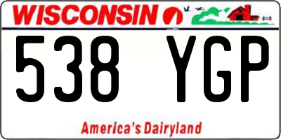 WI license plate 538YGP