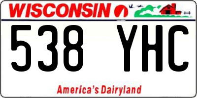 WI license plate 538YHC