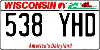 WI license plate 538YHD