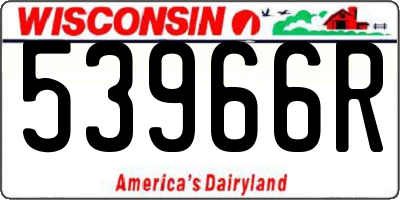 WI license plate 53966R