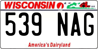 WI license plate 539NAG