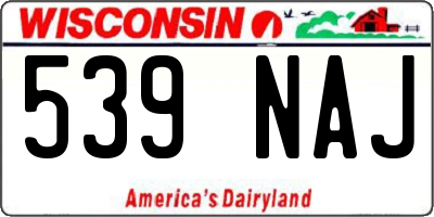 WI license plate 539NAJ