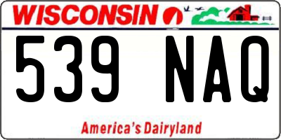 WI license plate 539NAQ