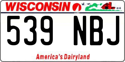 WI license plate 539NBJ