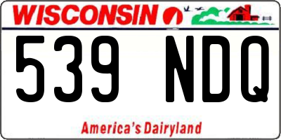 WI license plate 539NDQ