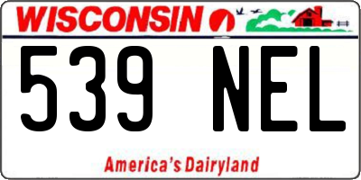 WI license plate 539NEL