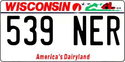 WI license plate 539NER