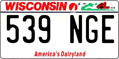 WI license plate 539NGE