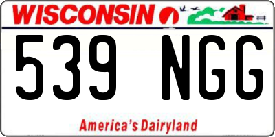 WI license plate 539NGG