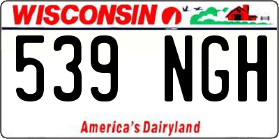 WI license plate 539NGH