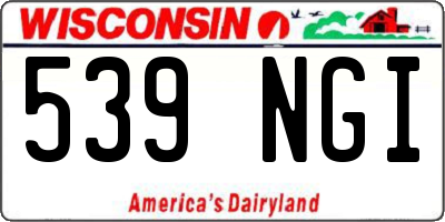 WI license plate 539NGI