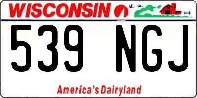 WI license plate 539NGJ