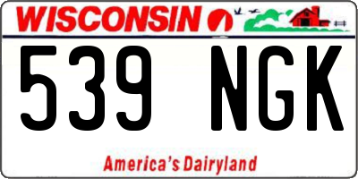 WI license plate 539NGK