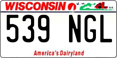WI license plate 539NGL
