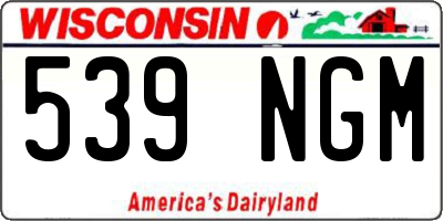 WI license plate 539NGM